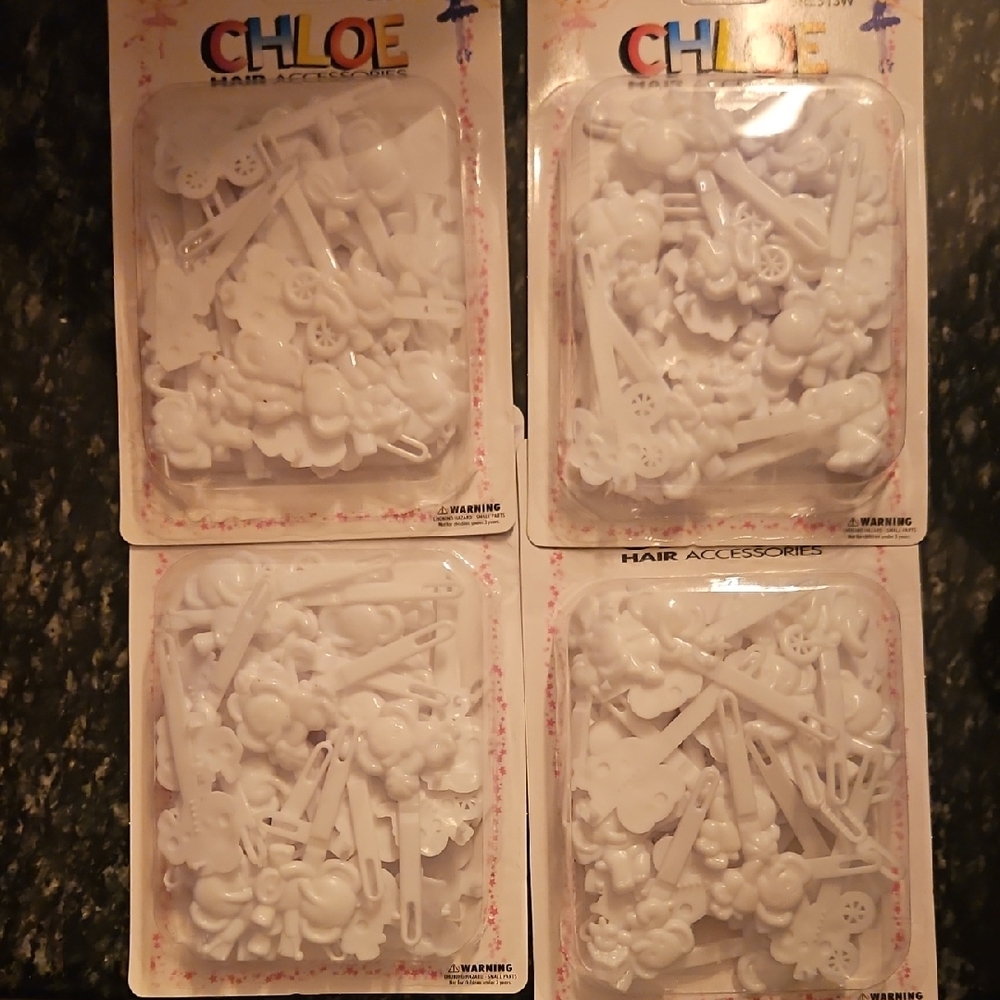 CHLOE - Hair Barrettes White Elephants